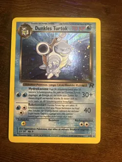 Dark Blastoise 3/82 Dunkles Turtok Holo Rare Vintage WOTC Pokemon Card German - Image 1