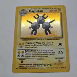 Base Set Unlimited Magneton 9/102 | Holo Rare | Great Centering | Pokemon Card - Image 2