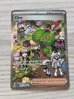 Pokemon TCG Clive Special Illustration Rare Card Paldean Fates 236/091 - Image 1