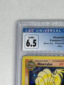 CGC 6.5 Ninetales 1999 Base Set 12/102 SHADOWLESS Holo Pokemon Card - Image 2