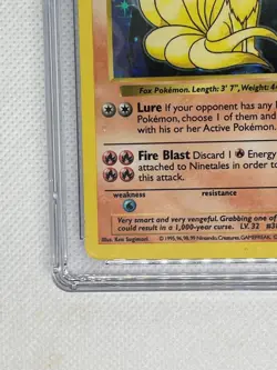 CGC 6.5 Ninetales 1999 Base Set 12/102 SHADOWLESS Holo Pokemon Card - Image 4