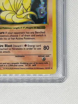 CGC 6.5 Ninetales 1999 Base Set 12/102 SHADOWLESS Holo Pokemon Card - Image 5