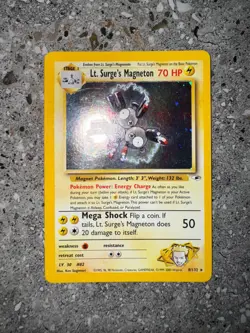 Pokemon TCG Cards Lt. Surge's Magneton 8/132 Gym Heroes Holo - Image 3