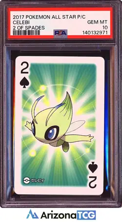 Pokemon 2017 Celebi 2 Of Spades All Star Playing Cards Japanese GEM MINT PSA 10 - Image 1