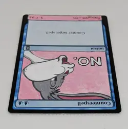 MtG Hand Painted Altered Counterspell Bugs Bunny No Meme Alter Card By Raevynne - Image 4