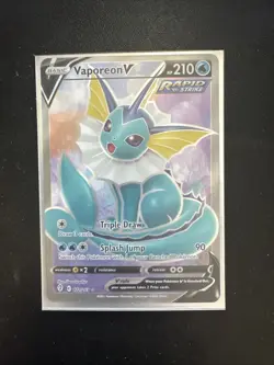 Vaporeon V 172/203 Holo - Evolving Skies SWSH07 - Pokemon Trading Card Game - NM - Image 1