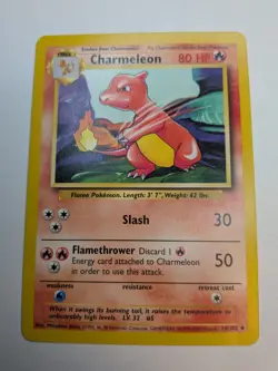 Charmeleon HP 024/102 Base Set Pokemon Card - Image 1