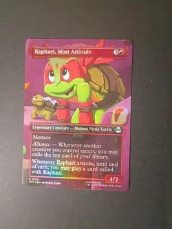 Raphael, Most Attitude Borderless FOIL Teenage Mutant Ninja Turtles TMNT MTG B - Image 1