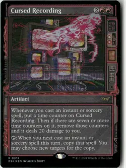 Cursed Recording (Showcase) 315 Foil NM MTG Duskmourn Magic - Image 1
