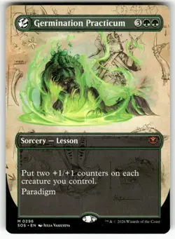 Germination Practicum (Borderless) 296 NM MTG Secrets of Strixhaven Magic - Image 1