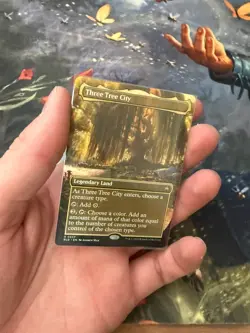 MTG Three Tree City Borderless Extended Full Art 0337 NM+ Bloomburrow Magic Rare - Image 1
