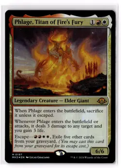 Phlage, Titan of Fire's Fury 197 Modern Horizons 3 Foil NM - Image 1