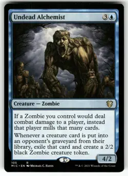 MAGIC: THE GATHERING UNDEAD ALCHEMIST 105 COMMANDER: INNISTRAD: MIDNIGHT HUNT NM - Image 1