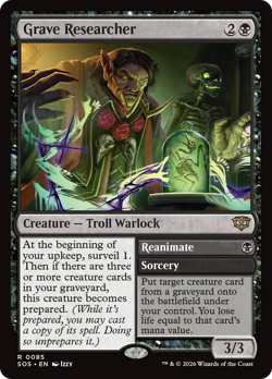 MTG Grave Researcher // Reanimate Rare Secrets of Strixhaven #85 NM - Image 1