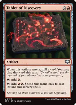 NM Tablet of Discovery, MTG, Secrets of Strixhaven, Magic the Gathering, 132 - Image 1