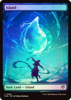 Foil Strixhaven Full Art Island, Full Art Lands, Foil Lands, 268 - Image 1