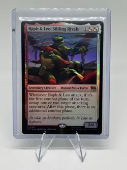 Magic The Gathering TMNT #166 Raph & Leo, Sibling Rivals Foil - Image 1
