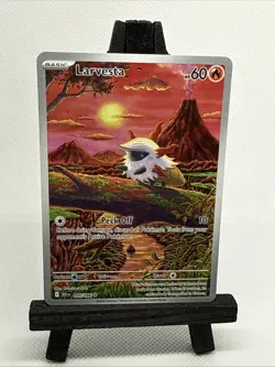 Pokemon TCG Larvesta 099/086 Scarlet & Violet Black Bolt English IR NM - Image 1