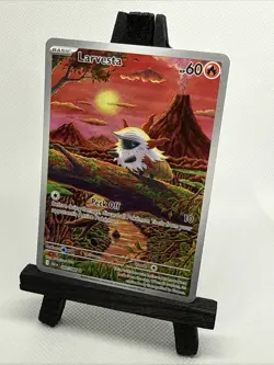 Pokemon TCG Larvesta 099/086 Scarlet & Violet Black Bolt English IR NM - Image 2