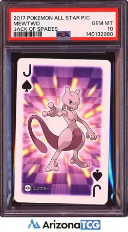 Pokemon 2017 Mewtwo Jack Of Spades All Star Playing Cards Japanese PSA 10 - Image 1