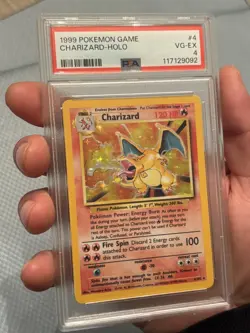 1999 POKEMON GAME BASE #4 CHARIZARD-HOLO PSA 4 - Image 3