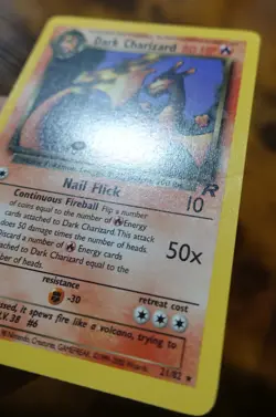 Dark Charizard 21/82 Non-Holo Rare Team Rocket Set Pokemon Card PL-DMG - Image 4