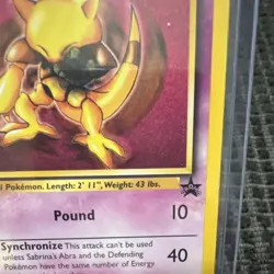 Pokemon TCG Sabrina's Abra Wotc Promo 19/53 Promo Regular 2000 English - Image 3