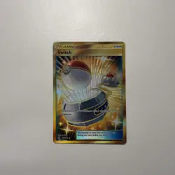 Pokemon Trainer Switch 160/149 Sun & Moon Gold Full Art Secret Rare NM-LP - Image 1