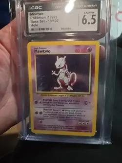 CGC 6.5 Mewtwo 1999 Base Set 10/102 Holo Pokemon Card - Image 4