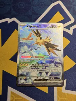 Pokemon Zapdos ex 202/165 SV 151 Special Illustration Rare Full Art Holo - Image 1