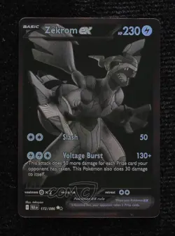 Double Rare - Zekrom ex Pokemon Black Bolt BLK #172 - Image 1