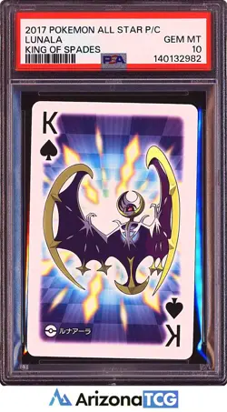 Pokemon 2017 Lunala King Of Spades All Star Playing Cards Japanese PSA 10 - Image 1