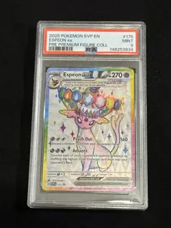 Pokemon PSA 9 Espeon ex Promo 2025 #175 Pre Premium Figure Collection English - Image 1