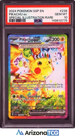 Pokemon 2024 Pikachu ex 238/191 SIR Surging Sparks GEM MINT PSA 10 - Image 1