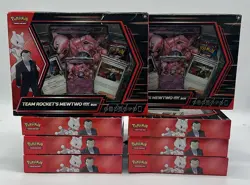 Lot of (8) Pokemon TCG Team Rocket's Mewtwo ex Boxes SEALED NEW - Image 1