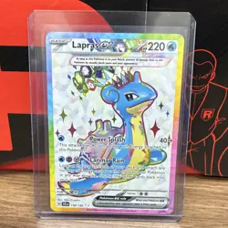 Pokemon Lapras ex Full Art Tera 158/142 Sv07 Stellar Crown Ultra Rare Holo Engl… - Image 1