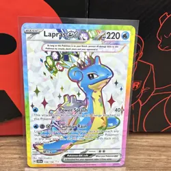 Pokemon Lapras ex Full Art Tera 158/142 Sv07 Stellar Crown Ultra Rare Holo Engl… - Image 2