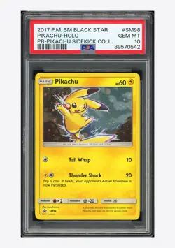Pokemon PSA 10 Pikachu Promo 2017 SM98 Pikachu Sidekick Collection English - Image 1