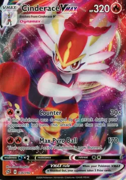 Cinderace Vmax 036/192 Rebel Clash- NM Ultra Rare Full Art - Image 1