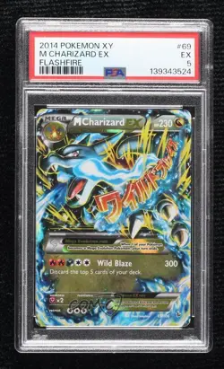 M Charizard EX Pokemon XY Flashfire PSA 5 - Image 1