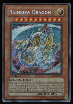 Rainbow Dragon TAEV-EN006 Secret Rare Tactical Evolution 1st Edition Yu-Gi-Oh - Image 1