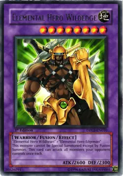 Yugioh Elemental Hero Wildedge DP03-EN010 1st Edition Rare LP/MP - Image 1