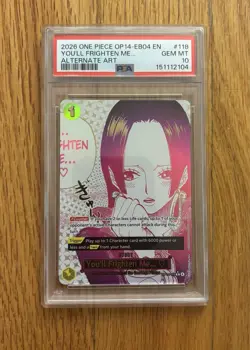2026 ONE PIECE THE AZURE SEA'S SEVEN ALT ART #118 YOU'LL FRIGHTEN ME... PSA 10 - Image 1