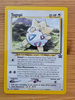 Pokemon TCG Togepi Black Star Promo #30 LP/NM WOTC. - Image 1