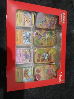 POKEMON TCG SCARLET & VIOLET 151 4 PACK MINI TINS FACTORY SEALED SAMS CLUB BOX - Image 1