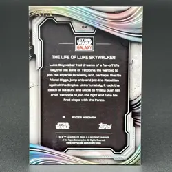 2025 Topps Star Wars Chrome Galaxy Luke Skywalker #84 Prism Refractor 26/75 - Image 2