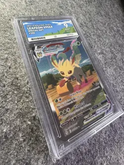 Pokemon TCG Leafeon VMAX 205/203 Evolving Skies Secret Rare Card Graded 9 ACE - Image 3