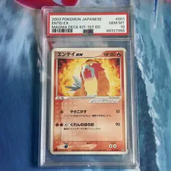 Team Magma Deck 1st Edition Entei EX PSA 10 2003 Pokemon Japanese Pop 13 - Image 1