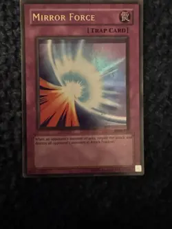 Mirror Force MRD‑138 | Yu‑Gi‑Oh! | Secret Rare | 1996 | Moderate Play / Creased - Image 1