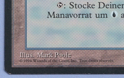 Island V3 Foreign Black Bordered MTG MISPRINT Card in German Copyright in French - Image 2